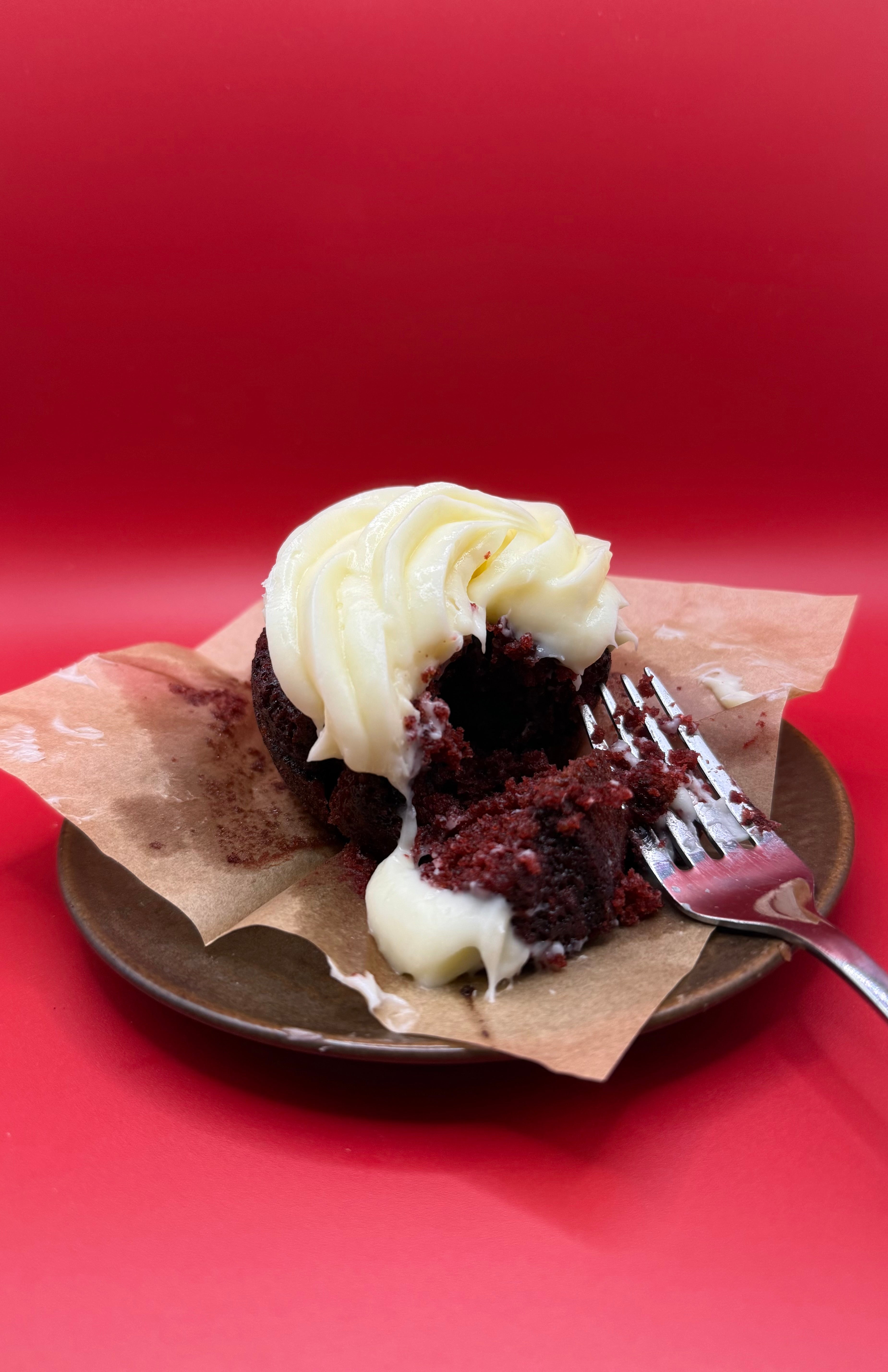 Red Velvet Cupcake w/ Cream Cheese Frosting