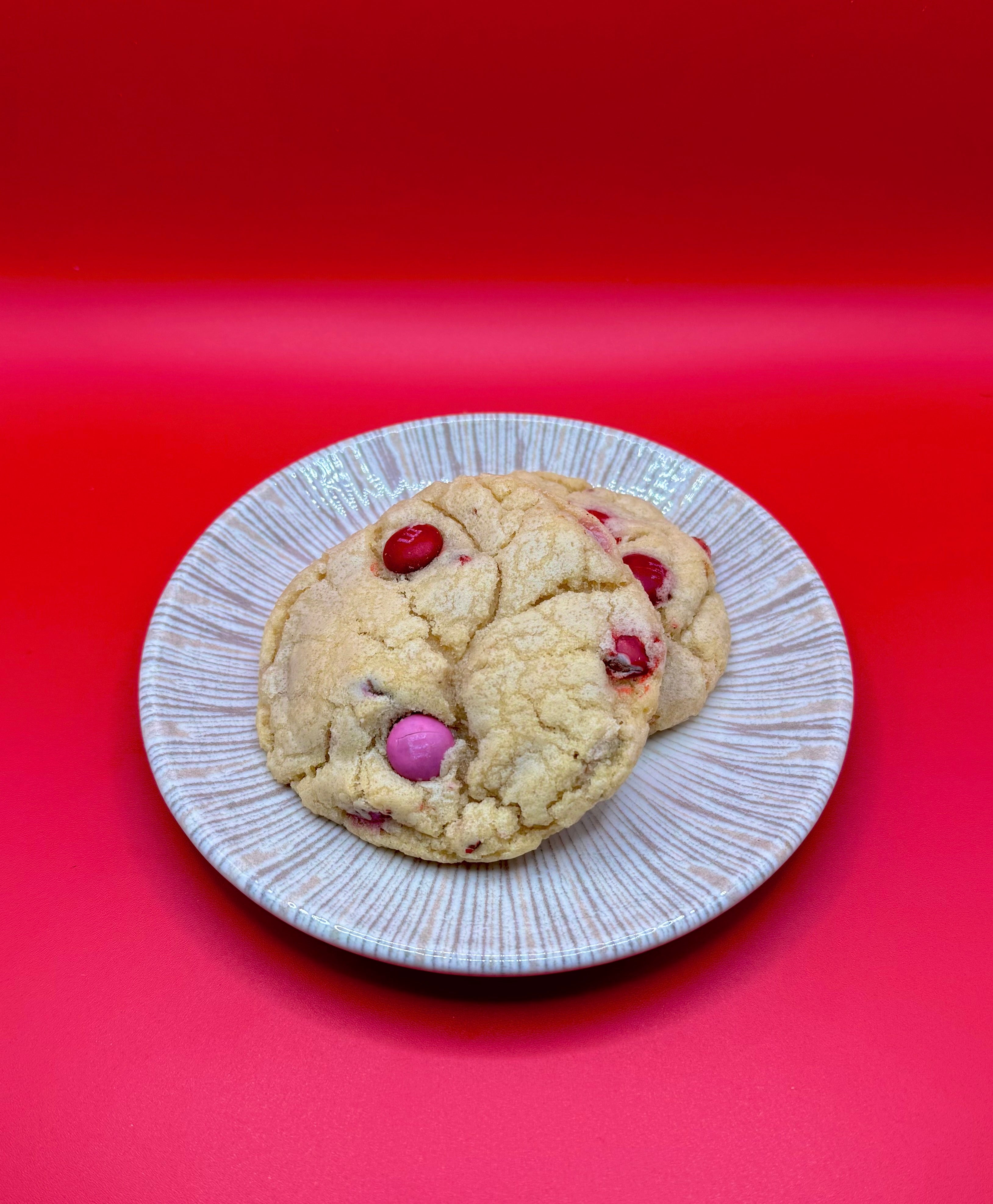 Pink&Red M&M Cookies